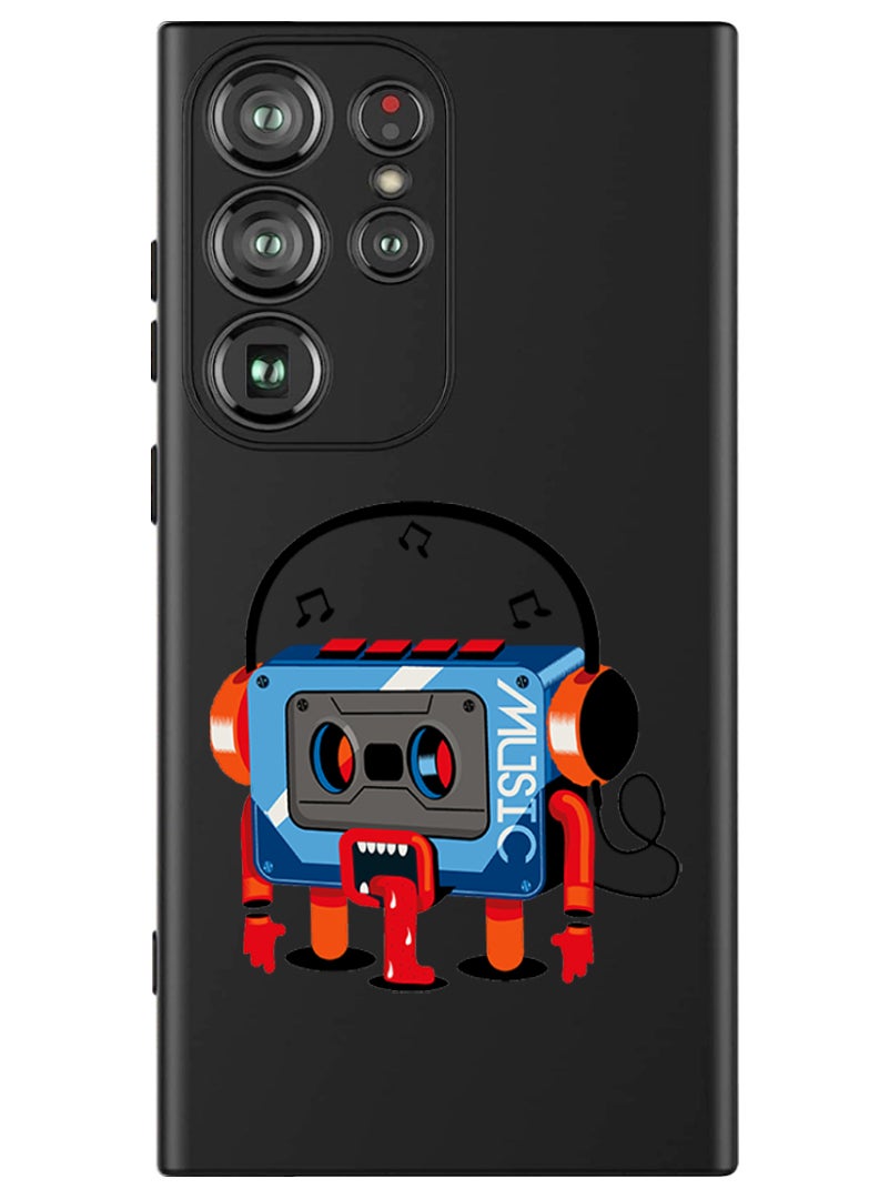 Theodor Protective Slim Fit Case Liquid Silicone Cover with Full Body Protection Anti-Scratch Shockproof Case For Samsung Galaxy S24 Ultra (Black) - Music Recorder - Image 1