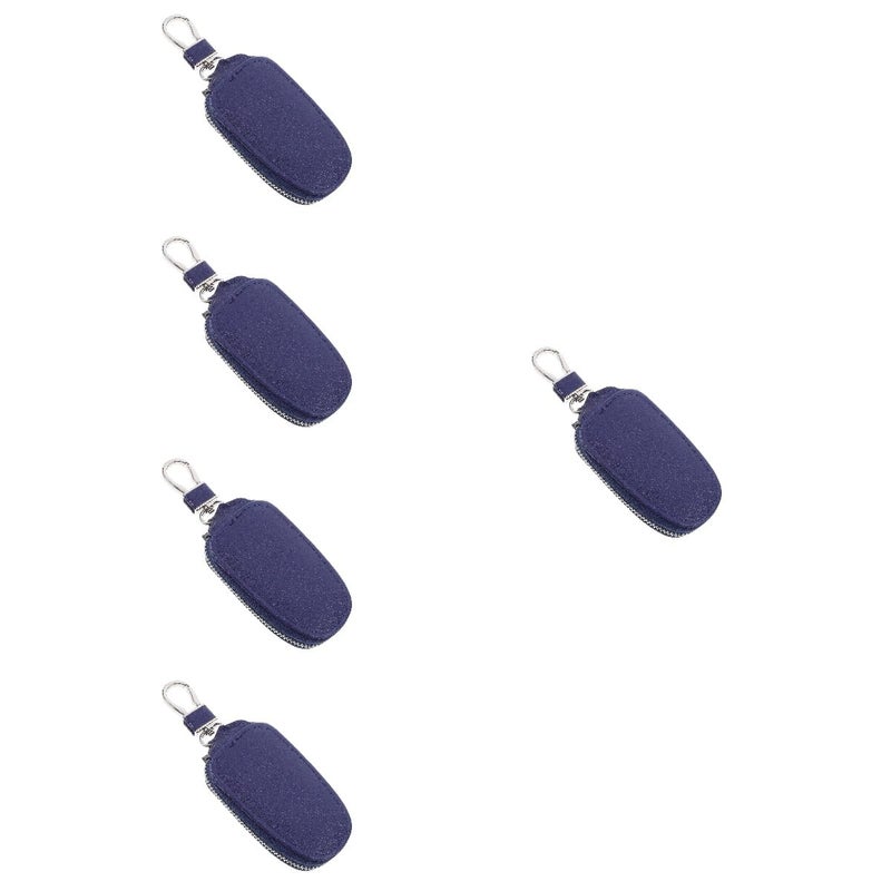 Blue Car Key Holder Case with Zipper and Buckle 2 Pcs - Image 2