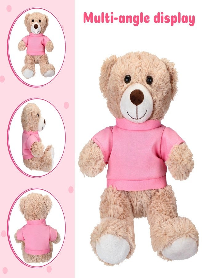 Skylety 6 Pcs Bear Clothes Basic Bear Tee Shirt Classic Stuffed Animal T Shirt Plush T Crew Neck Clothes for Stuffed Doll with 14 - 18 Inch(Pink) - Image 3