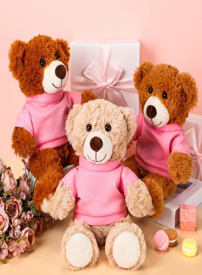 Skylety 6 Pcs Bear Clothes Basic Bear Tee Shirt Classic Stuffed Animal T Shirt Plush T Crew Neck Clothes for Stuffed Doll with 14 - 18 Inch(Pink) - Image 4