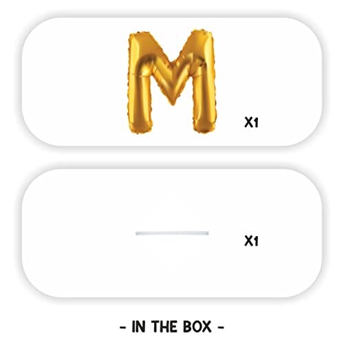 JUST PARTY Gold Letters Alphabets Foil Balloons for Birthday/Anniversary/Bachelorette/Wedding/Farewell & Other Ocassions, Make Your Own Custom Phrase - Image 2