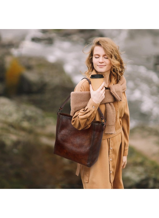 آي سوي حقائب Iswee الجلدية الكبيرة للنساء، حقائب الكتف، حقيبة حمل جلدية، حقيبة كروس بودي، حقيبة هوبو، حقيبة دلو، حقيبة عمل، حقيبة يد ناعمة (بني) - Image 1