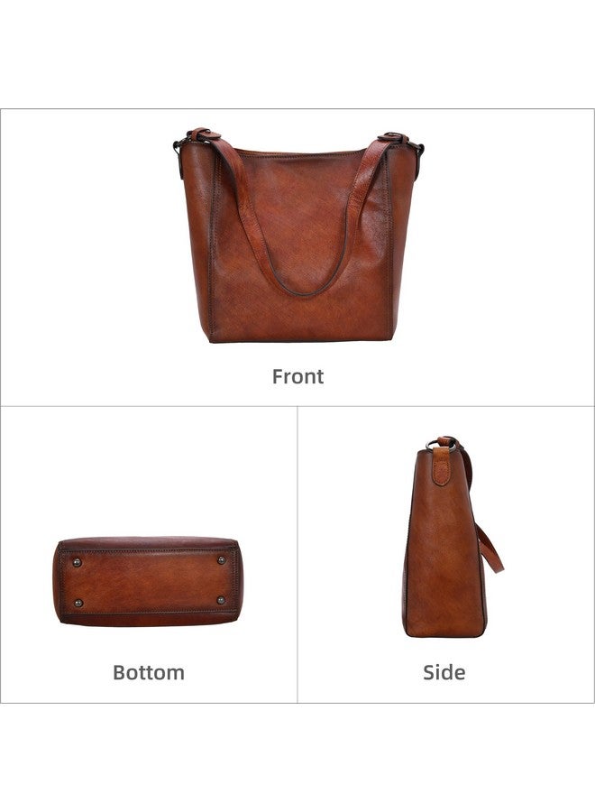 آي سوي حقائب Iswee الجلدية الكبيرة للنساء، حقائب الكتف، حقيبة حمل جلدية، حقيبة كروس بودي، حقيبة هوبو، حقيبة دلو، حقيبة عمل، حقيبة يد ناعمة (بني) - Image 3