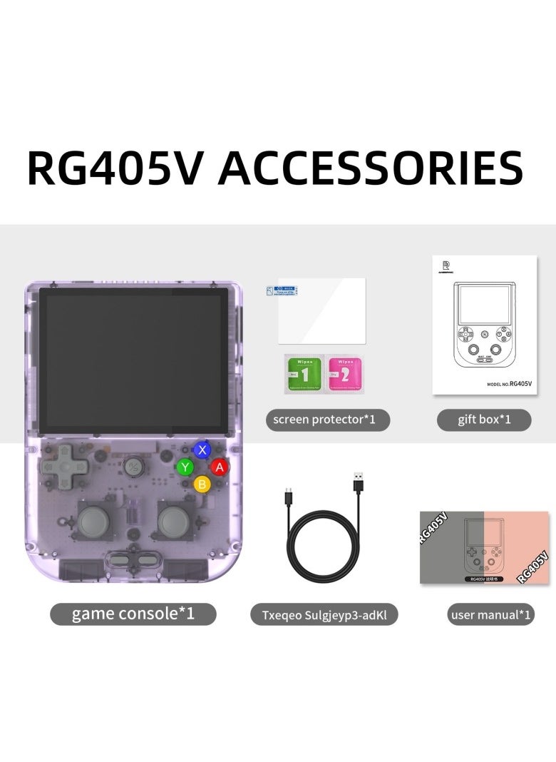 M MIAOYAN - RG405V handheld game console 4-inch IPS touch screen Android 12 Unisoc Tiger T618 64-bit game console built-in 5500mAh battery 128G TF card can play 3000+ games - Image 1