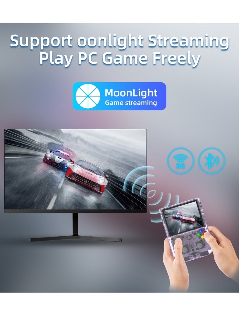 M MIAOYAN - RG405V handheld game console 4-inch IPS touch screen Android 12 Unisoc Tiger T618 64-bit game console built-in 5500mAh battery 128G TF card can play 3000+ games - Image 1