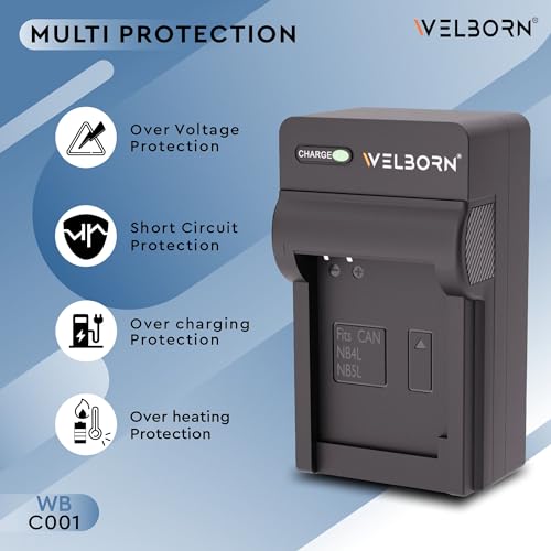 Welborn Camera Battery Charger for Canon NB-4L Battery Compatible with Canon IXUS 30-IXUS 255 HS, IXUS i7, Powershot SD30 - SD1400 is Wireless, PC1101 - PC1150, ELPH 100 HS - ELPH 330 HS etc. - Image 5