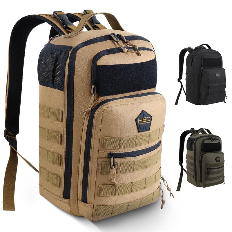 HighSpeedDaddy - Baby Diaper Backpack, Military-Grade, Waterproof Baby Travel Bag for Dads & Moms, Compact, Lightweight Design with Stroller Straps, & Tablet Sleeve - 21L capacity, Brown - Image 1