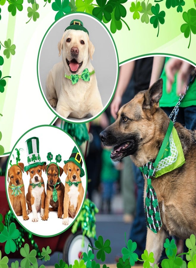 Clysee 200 Pcs Valentine's Day Dog Bow Ties St. Patrick's Day Dog Collars Set, Clover Lucky Pattern Dog Grooming Bowties and Neckties Dog Collar for Small Middle Dogs Pets Puppies Grooming Accessories - Image 5
