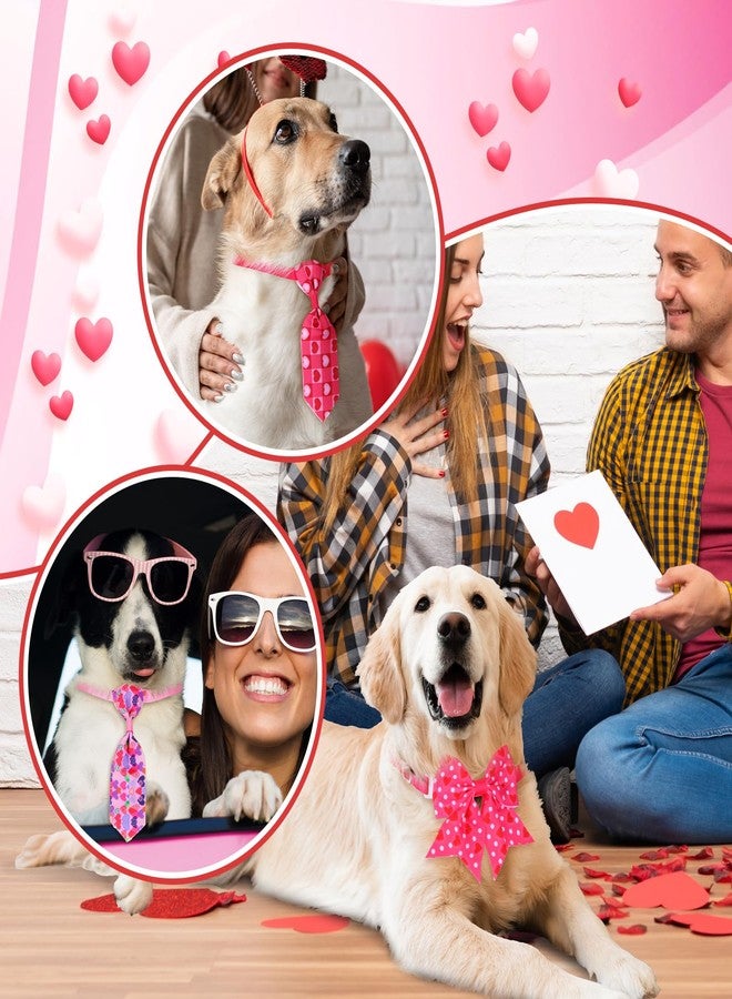 Clysee 200 Pcs Valentine's Day Dog Bow Ties St. Patrick's Day Dog Collars Set, Clover Lucky Pattern Dog Grooming Bowties and Neckties Dog Collar for Small Middle Dogs Pets Puppies Grooming Accessories - Image 4