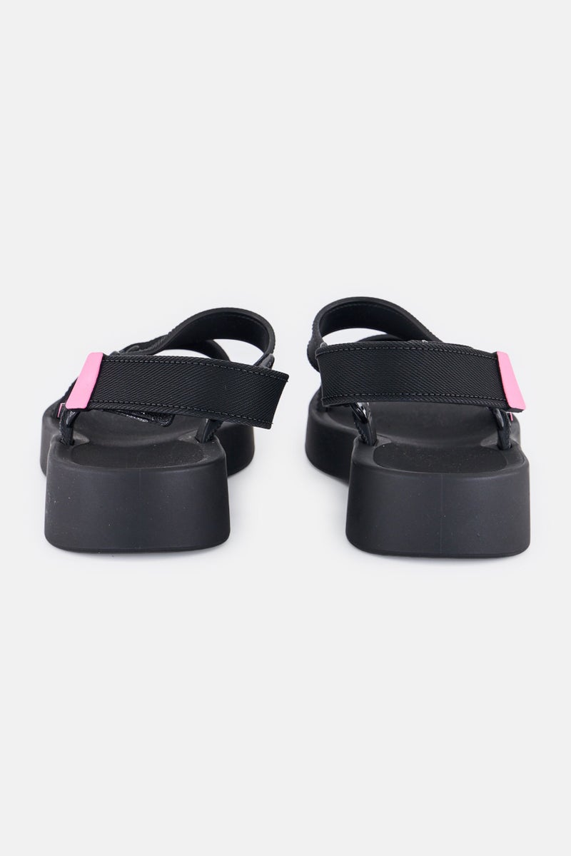 Zaxy Women Velcro Closure Sandal, Black - Image 4