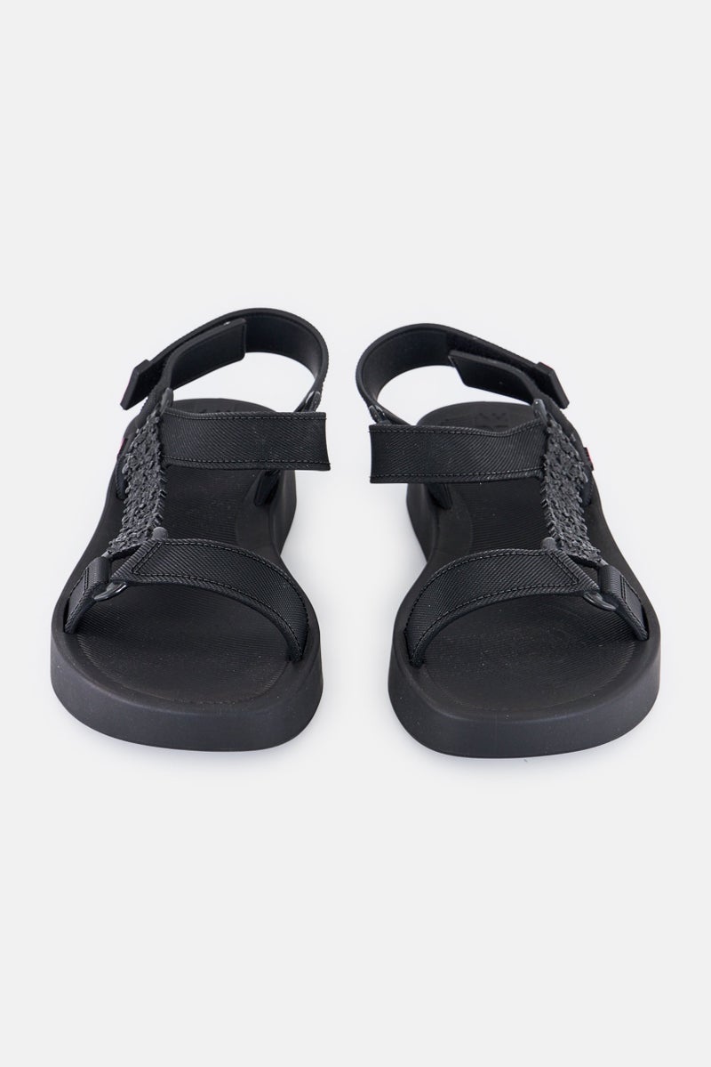 Zaxy Women Velcro Closure Sandal, Black - Image 2