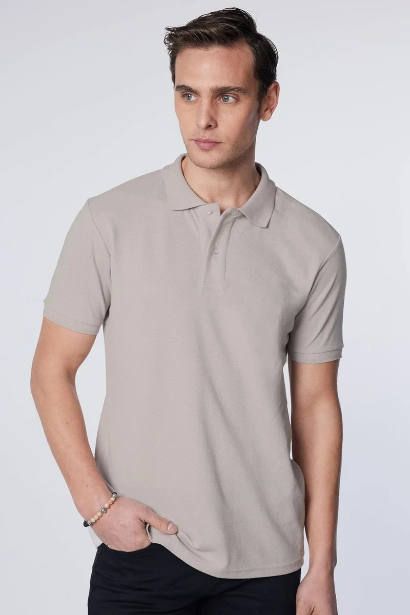 تودورس Men's 5-Pack Black-Gray-White-Khaki-Burgundy Slim Fit Slim Fit Cotton Plain Pique Polo Neck T-Shirt