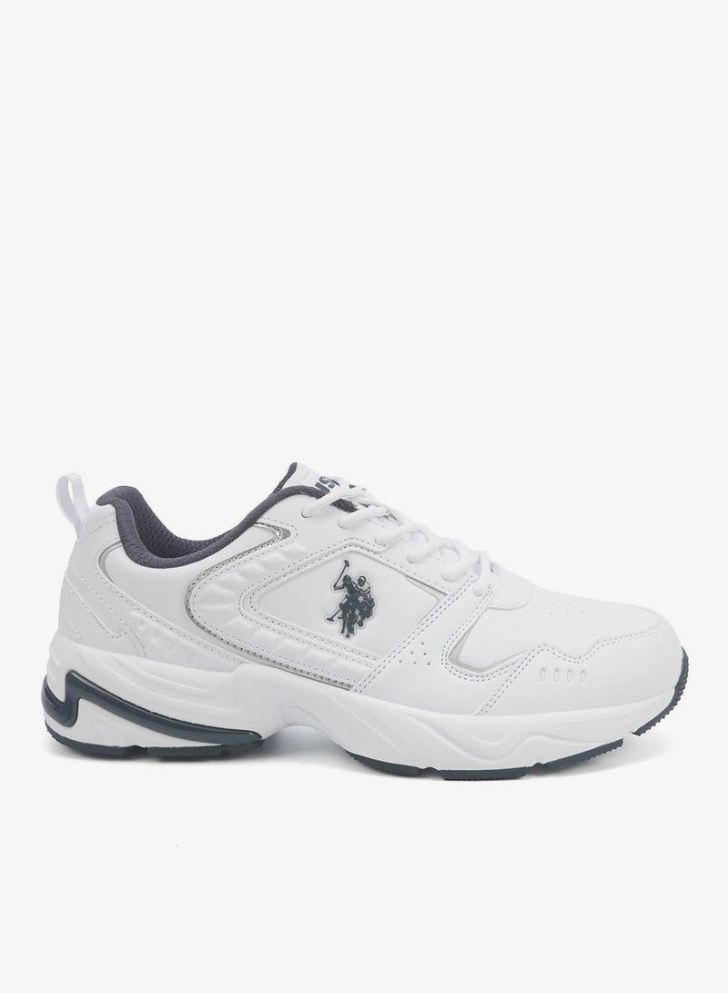 U.S. Polo Assn. Men's White Classic Low-Top Sneakers, Bold Lace-Up Style, Comfortable Casual Footwear Shoes - Image 1