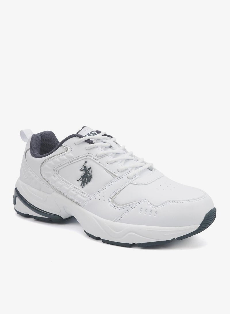 U.S. Polo Assn. Men's White Classic Low-Top Sneakers, Bold Lace-Up Style, Comfortable Casual Footwear Shoes - Image 3