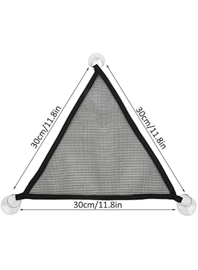Generic Reptile Hammocks, 2pcs Triangular Bearded Dragon Hammock Soft Breathable Hanging Hammock Net with Suction Cup for Large & Small Geckos, or Lizards(S)  - Image 3