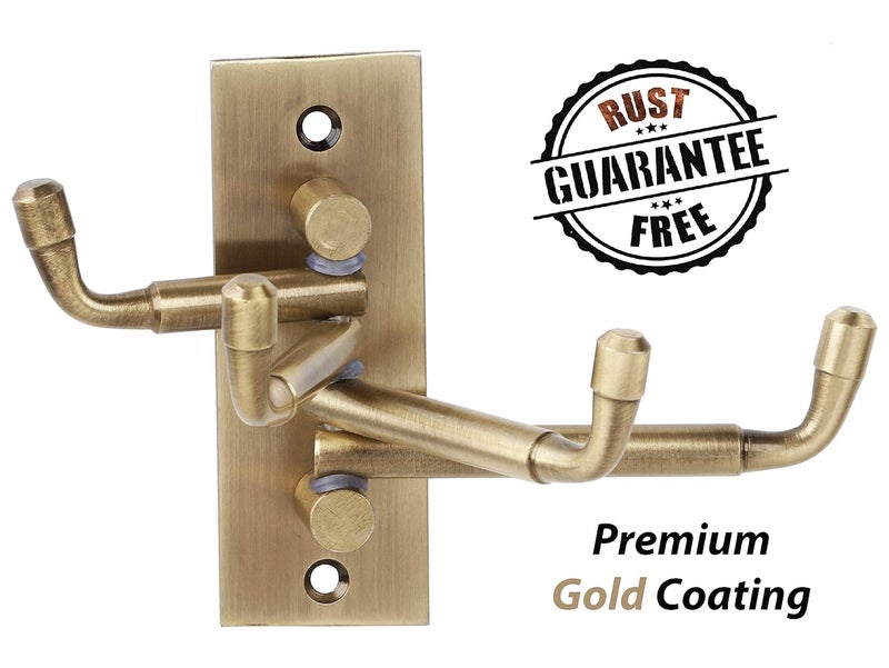 DOCOSS -Pack of 3-Stainless Steel Flexible Hooks Antique Brass Cloth Hanger Wall Hooks for Clothes Bathroom Door Robe Hooks for Hanging Keys,Cloth,Towel Steel Hook - Image 2