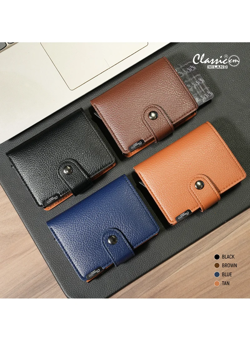 Classic Milano Blue (W-956-2#B) Classic Milano RFID Blocking Faux Leather Wallet for Men and Women | Card Holder Wallet Pop-up, Credit Card Holder for Men | Wallet for Men & Women’s Card Wallet for Men | Best Price UAE