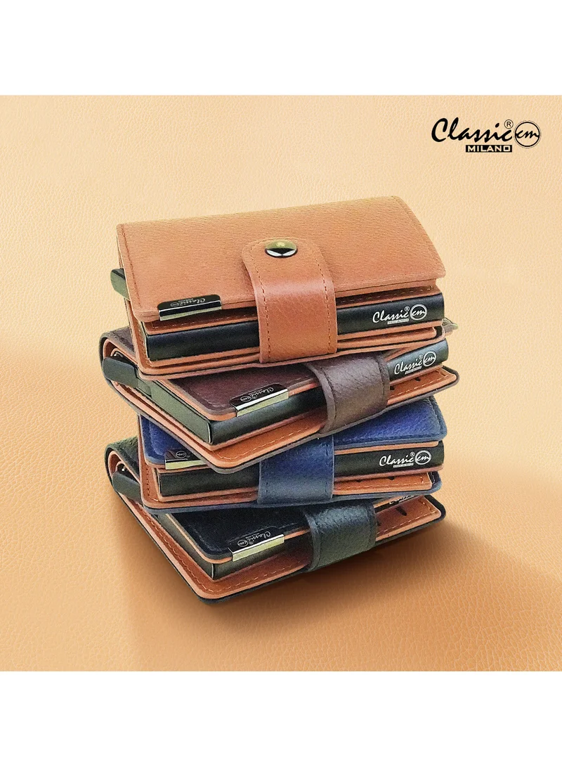 Classic Milano Blue (W-956-2#B) Classic Milano RFID Blocking Faux Leather Wallet for Men and Women | Card Holder Wallet Pop-up, Credit Card Holder for Men | Wallet for Men & Women’s Card Wallet for Men | Best Price UAE