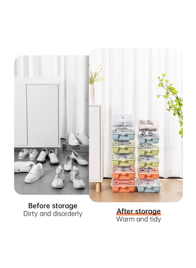 Deli Vusign Clear Shoe Box (Large) - 36.5x22.5x11cm Stackable PP Storage with Ventilation Holes & Flip-Top Lid (Transparent, Fits Sneakers/Sandals) - Image 3