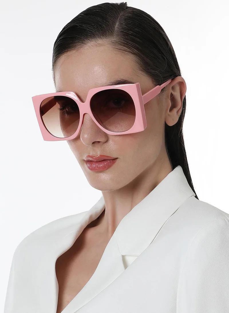 Haute Sauce The Block Oversized Sunglasses - Bubblegum Pink