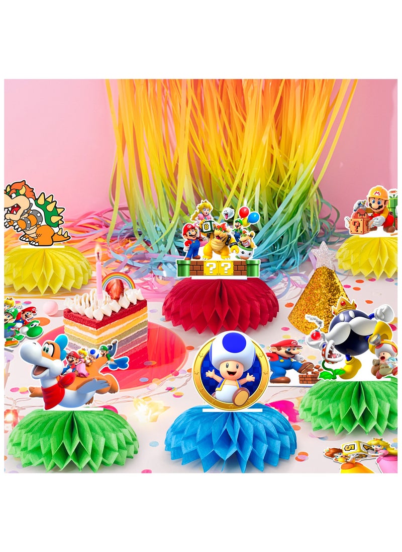 Super Mario Honeycomb Style Centerpiece, 9pcs Super Mario Honeycomb Centerpieces Mario Bros Party Decorations Mario Birthday Decorations - pzsku/Z92FF427CFF9DC2FF4124Z/45/_/1739256384/f0cfbb1e-37b0-4f28-8ea7-88cc2d1f3c73