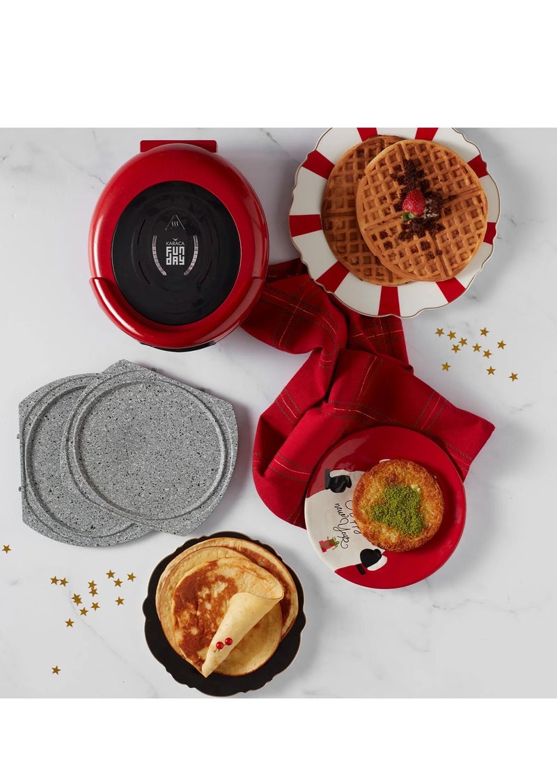 Karaca Karaca Funday Waffle Maker/red  - Image 4
