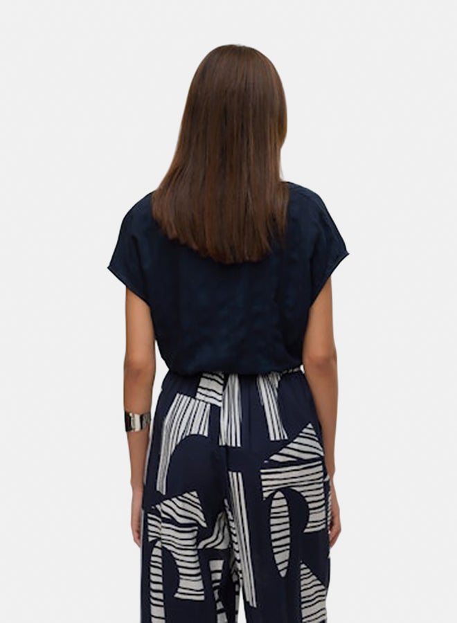 VERO MODA VERO MODA Womens Noella Shortsleeve V-Neck Wide Top Wvn  - Image 5