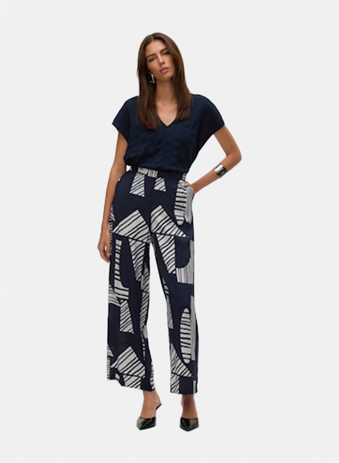 VERO MODA VERO MODA Womens Noella Shortsleeve V-Neck Wide Top Wvn  - Image 4