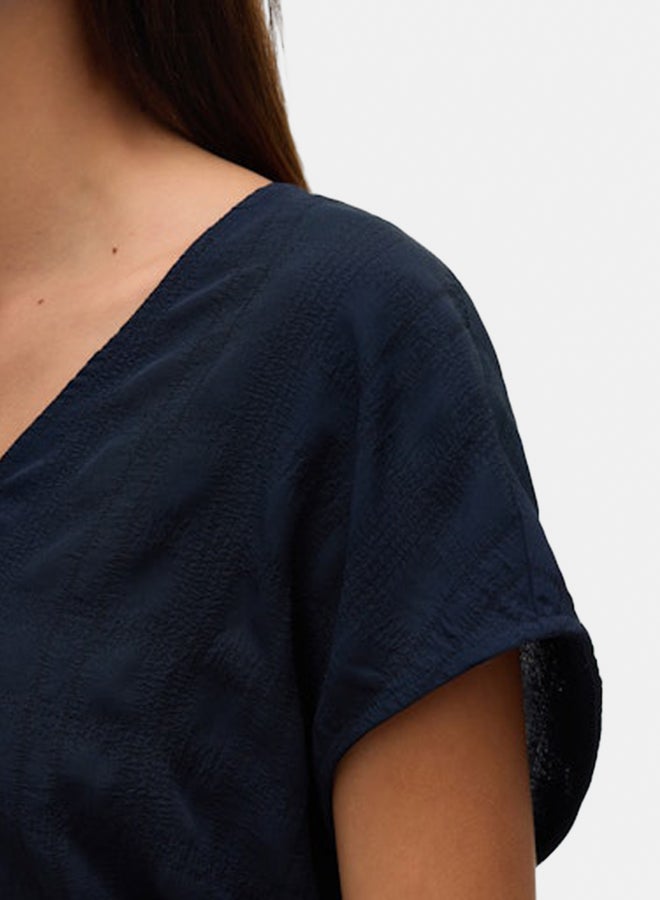 VERO MODA VERO MODA Womens Noella Shortsleeve V-Neck Wide Top Wvn  - Image 3