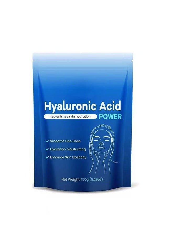 hyaluronic acid Powder for Face, 150g Natural Hydrating Deep Hydration Face Powder, Skin Hydrating and Moisturising Support, Water Soluble Facial Moisturizer for Smooths All Skin Types  - Image 1