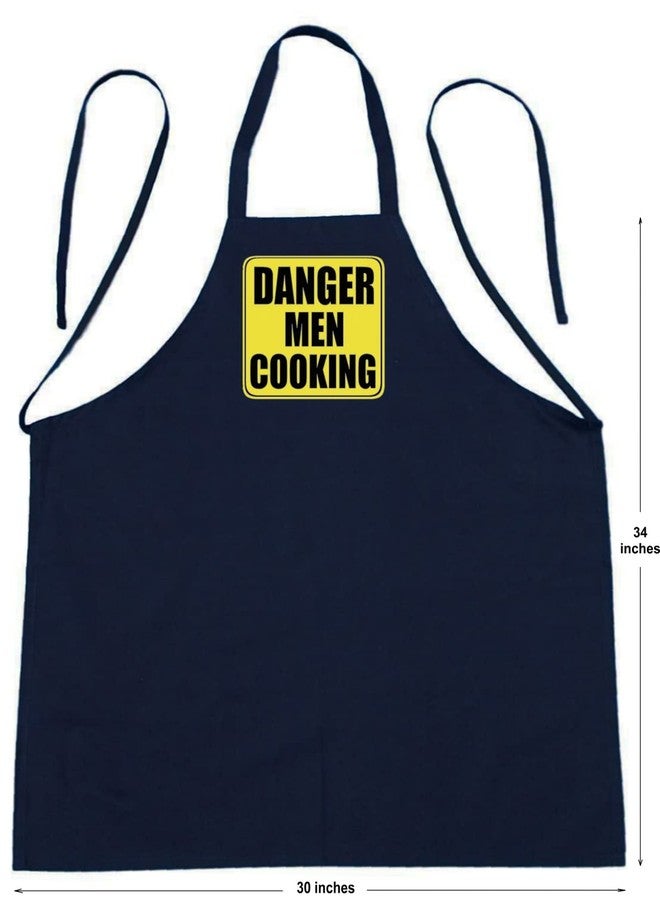 CoolAprons Barbecue Apron Danger Men Cooking, Black, Funny Aprons For Guys, Outdoor Cooking Apron - Image 3