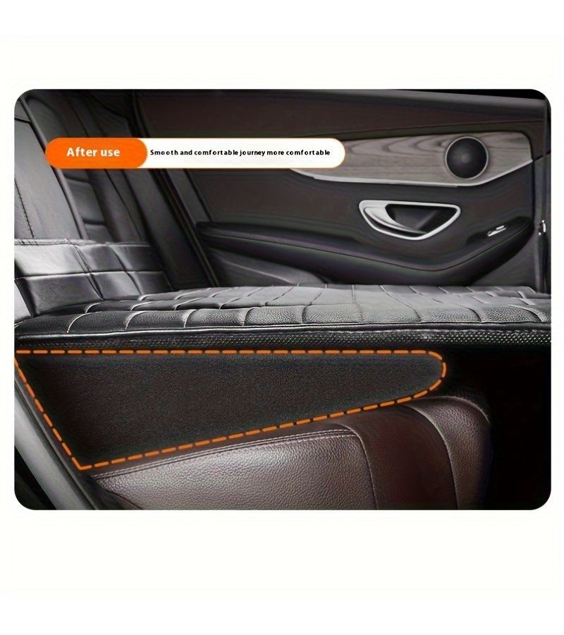 Ergonomic Car Seat Cushion and Flat Pad Black Heavy Duty Adjustable Backrest Noise Reducing for Travel Sedan SUV Truck - Image 4