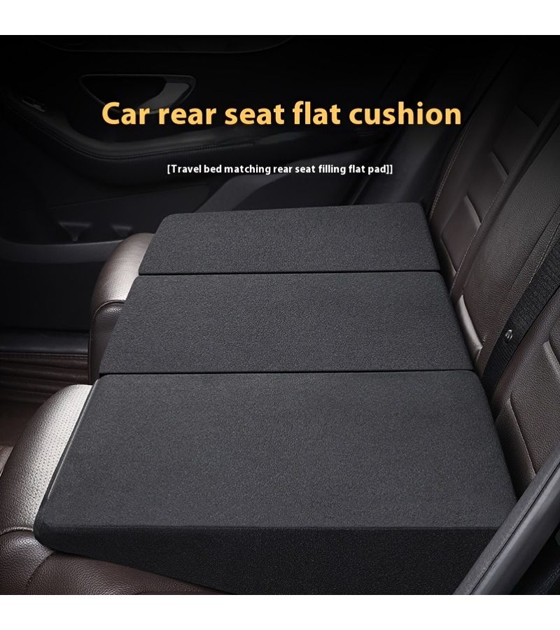 Ergonomic Car Seat Cushion and Flat Pad Black Heavy Duty Adjustable Backrest Noise Reducing for Travel Sedan SUV Truck - Image 1