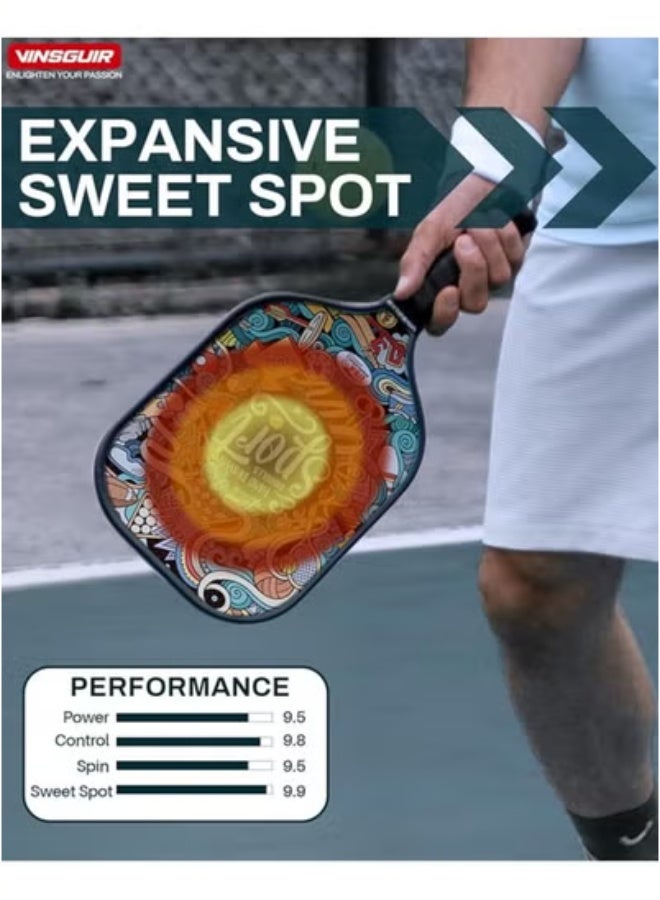 عام مجموعة مضرب Pickleball ، USAPA Certified Pickleball Racket 2-Piece Set with 4 Pickleballs and Bag ، Pickleball Racket Women 's Beginner Gift  - Image 4