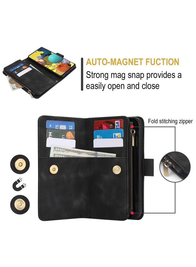 اس-توب جراب لهاتف Samsung Galaxy S20 5G Dream مزود بـ 9 بطاقات وسحاب وحافظة جلدية مزودة بتقنية RFID مع حبل تعليق - Image 4