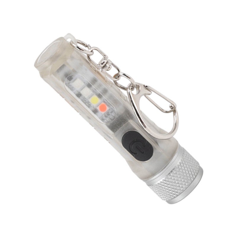 مصباح يدوي صغير محمول على المفاتيح: مصباح LED مغناطيسي قابل لإعادة الشحن عبر USB - غلاف الفلورسنت بناء قوي من البولي كربون والفولاذ المقاوم للصدأ للاستخدام الخارجي في المخيمات والحالات الطارئة - Image 4