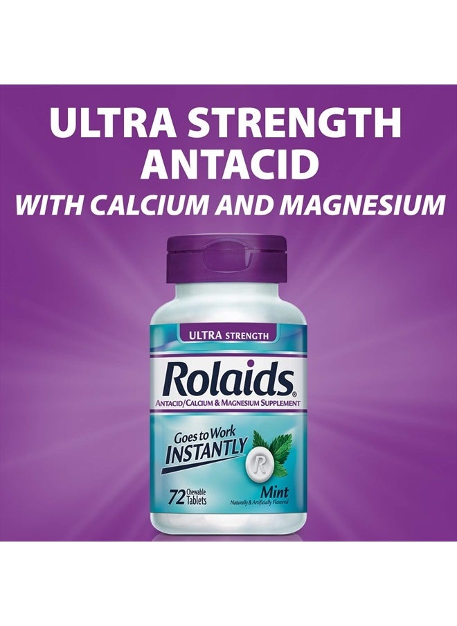 Rolaids Ultra Strength Antacid Chewable Tablets, Mint, 72-Count  - Image 3