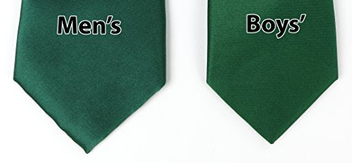 Spring Notion Men's Solid Color Satin Microfiber Tie, Regular Emerald Green - Image 5