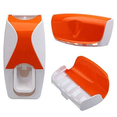 Puffin™ Squeezer Kit Wall Mounted 5 Toothbrush Holder with Automatic Toothpaste Dispenser Multi Color - Image 2