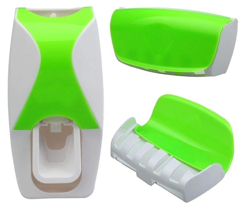 Puffin™ Squeezer Kit Wall Mounted 5 Toothbrush Holder with Automatic Toothpaste Dispenser Multi Color - Image 3