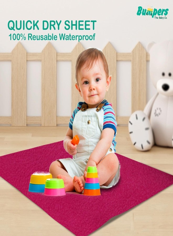 Bumpers The Baby Co. واقيات سرير الأطفال، سريعة الجفاف وماصة، مضادة للتكتل، مصنوعة من البوليستر والقطن، مقاومة للماء (لون وردي راني، بنفسجي، رمادي، صغير (70 × 50 سم)، عبوة من 3 قطع) - Image 2
