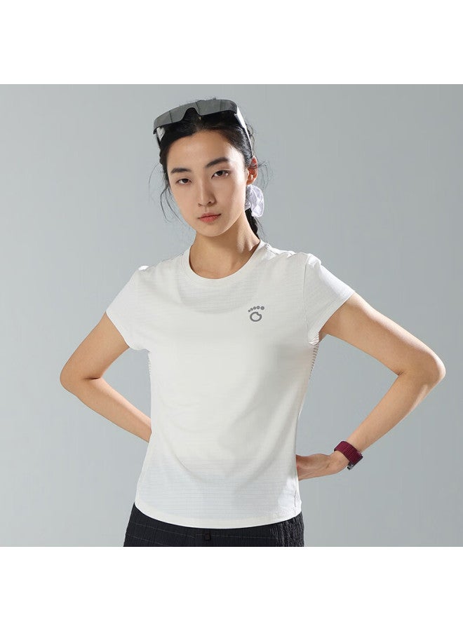 Macondo Night Running Short Sleeve T-shirt Marathon Sports Running Moisture-wicking Quick-dry Short Tee Uni Champagne White Men’s M - Image 2