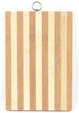 S Cart S cart Wood Cutting Board Large with Hanging Ring for Chopping Fruits Vegetables Meat Bread Cheese Recctangle Design 34x24 cm - Image 1