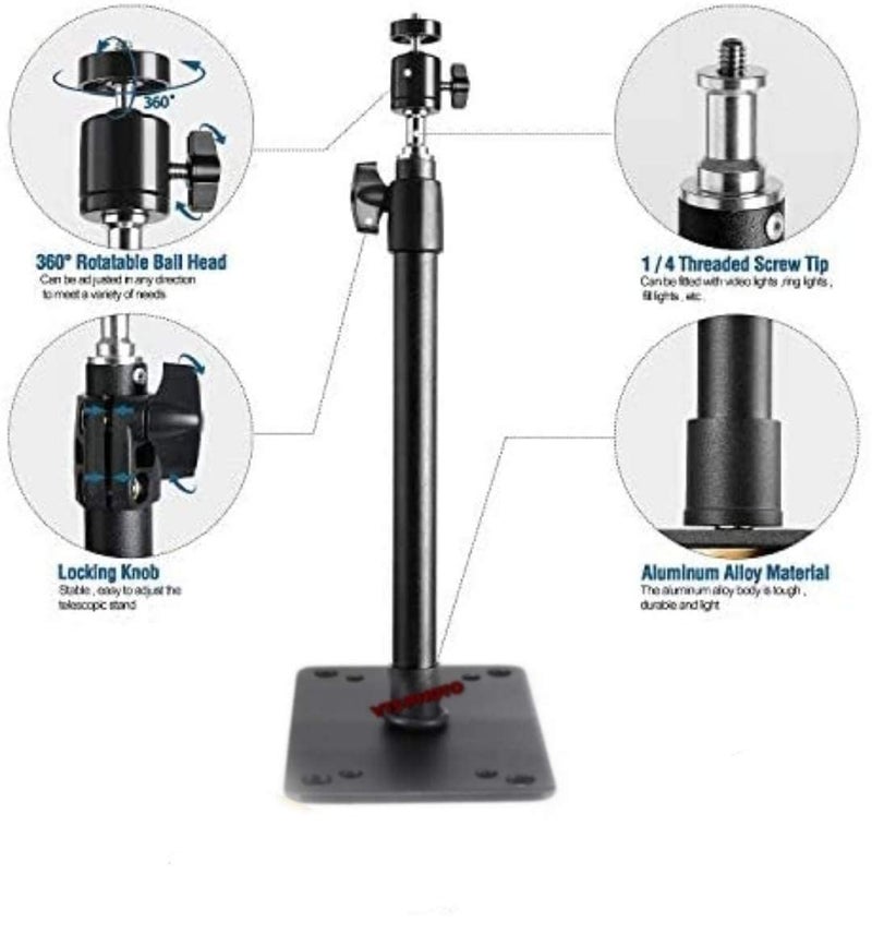 MVPRO ذراع تمديد مثبت على الحائط والسقف مع رأس كرة صغيرة للإضاءة بالفيديو في الاستوديو، رينغلايت، كاميرا (صنع في الهند) - Image 2