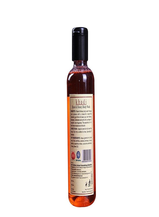 KHADI RISHIKESH Herbal Rose Honey Nourishing Body Wash For Softer, Smoother Skin With Rose Geranium Oil,Aloe Vera,Honey,Essential Oil Add Natural Radiance (Pack of 3 (3X210ml)) - Image 5