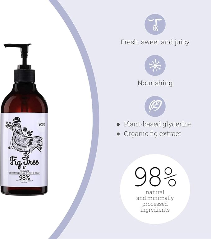 YOPE غسول يد سائل YOPE مرطب للنعومة والمرونة ضد الأضرار الناتجة عن الجذور الحرة متجدد ألانطوين فيتامين B5 زيت جوز الهند وزيت عباد الشمس نباتي خالي من القسوة 500 مل - Image 2