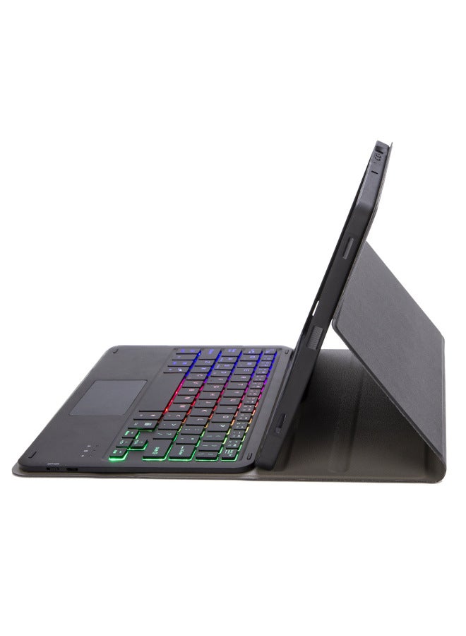 Protective Case Wireless Keyboard For Ipad 10th Gen 10.9.7 Tablet Compatible Ipad Pro 11 Magnetic Suction Smart Control For 9-Color:Dark Blue Leather Case + Round Key Cap Keyboard-Applicable Model:i