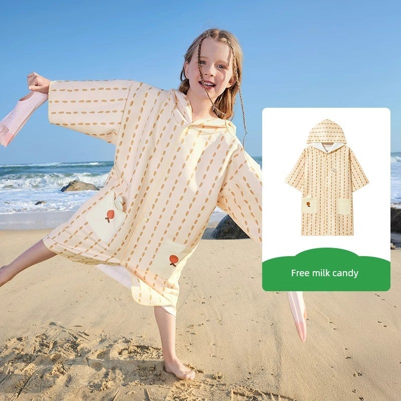 KK tree children's bath towel, instant water absorption, quick drying, beach sunscreen, boys' and girls' cloaks, bathrobes, Class A baby beach towel - Image 2