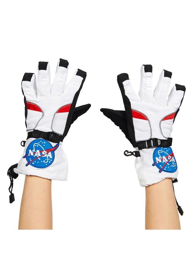 Aeromax Astronaut Gloves, size Medium, White, with NASA patches, (ASG-Med) - Image 3