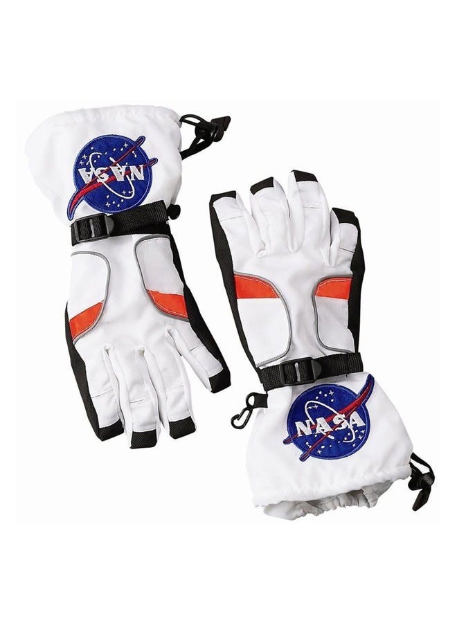 Aeromax Astronaut Gloves, size Medium, White, with NASA patches, (ASG-Med) - Image 2